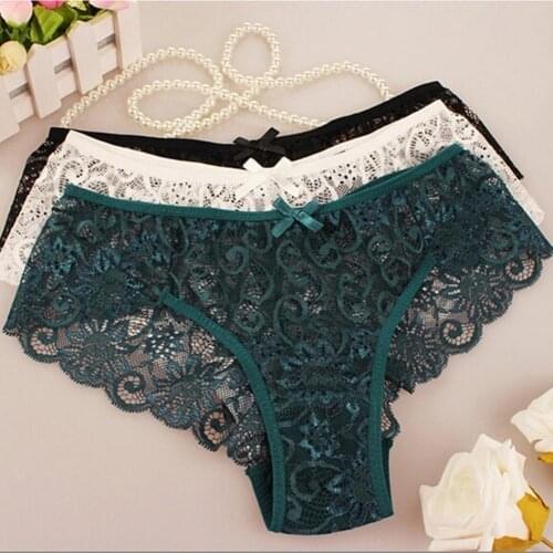 Sexy Lace Women Panties Soft Bowknot Tempting Pretty Briefs Female Low Waist Women G String Thong Underwear sexy erotic