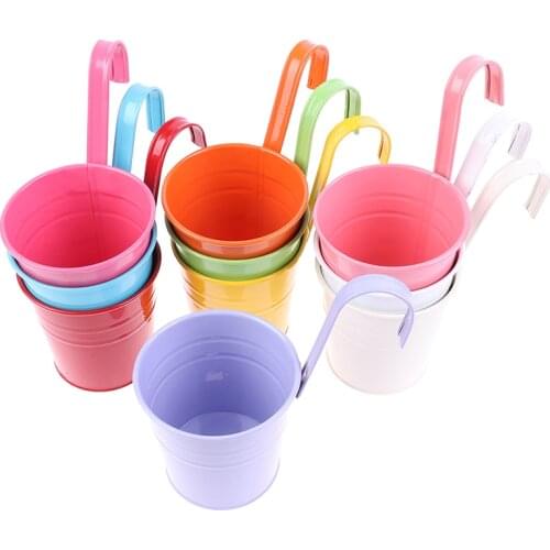 Tuin Bloempotten Muur Opknoping Emmer Voor Balkon Planten Potten Opknoping Ijzer Bloem Containers 15.5Cm X 10cm X 8Cm