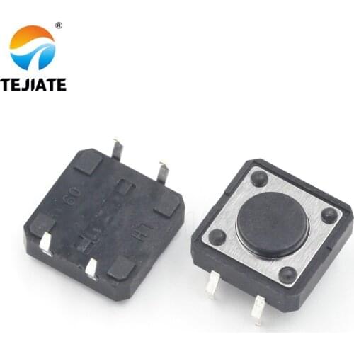 20PCS Direct-insertion Vertical 4 legs Touch Key Microswitch Erect 4 Foot Button Switch 12*12*4.3/5/5.5/7/7.5/8/9/10/12/13/15MM