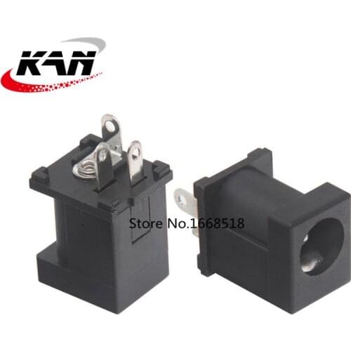 10pcs DC-012A Vertical DC Power Socket Connector Jack For 5.5x2.1mm 5.5x2.5mm DC Power Plug