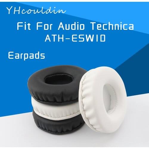 YHcouldin Earpads For Audio Technica ESW10 ATH-ESW10 Headphone Accessaries Replacement Wrinkled Leather