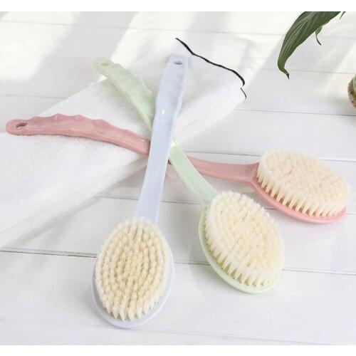 1PC Dry Skin Body Soft Natural Bristle the SPA the Brush Wooden Bath Shower Bristle Brush SPA Body Brush with Long Handle U3