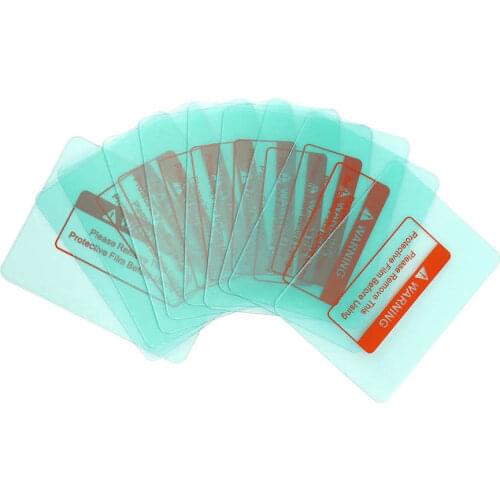 10Pcs 116x90x1mm Welding Helmet Lens Cover Polycarbonate Transparent Protective Plate Sheet Film For Auto Darkening Welding Mask