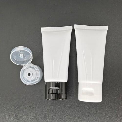 100pcs 30g white Glossy Hand Cream Face Cream Plastic Soft Tube Container Empty Bisnaga De Plastico