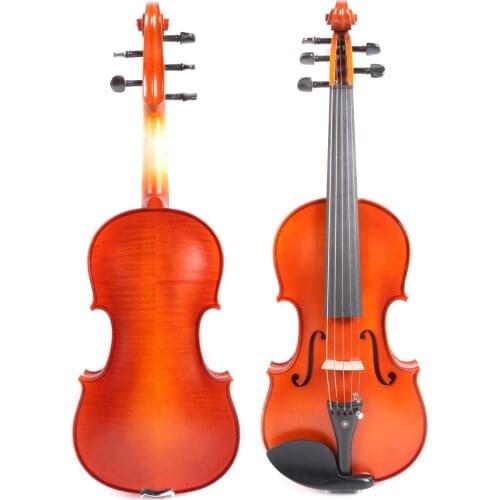 4/4 5 String Violin Solid Flame maple Spruce With Violin Case Bow Professional Sound