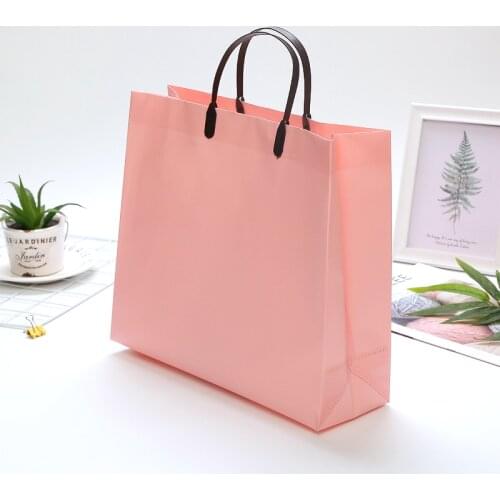 5pcs Thick Large PP Plastic Bags Fashionable and Simple Clothing Shopping Jewelry Packaging Bags Plastic Gift Bag with Handle