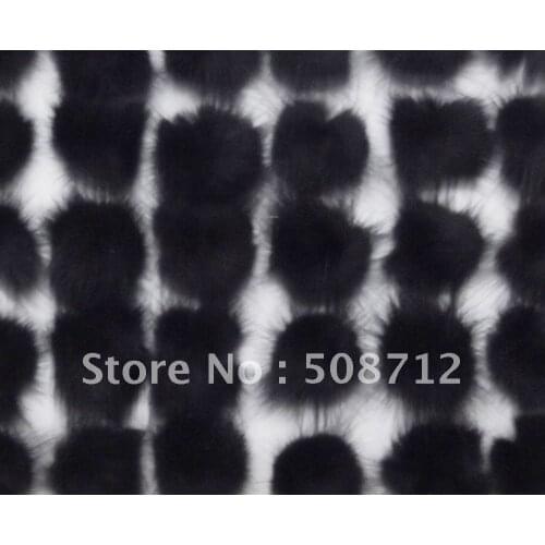 Free shipping!!!!500pcs mink fur ball embellishment sew trim for DIY craft hair accessory 30m black