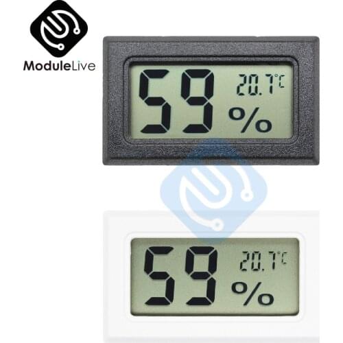 White Mini LCD Digital Thermometer Hygrometer Temperature Indoor Convenient Temperature Sensor Humidity Meter Gauge Instruments