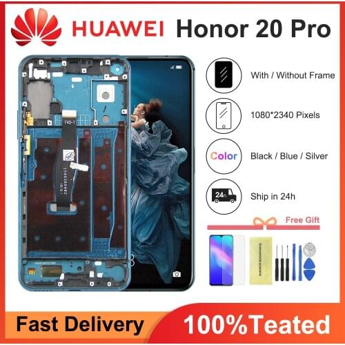 Original 6.26'' Display Replacement For Huawei Honor 20 Pro LCD Touch Screen Digitizer Assembly With Frame YAL-AL10 YAL-L41 LCD