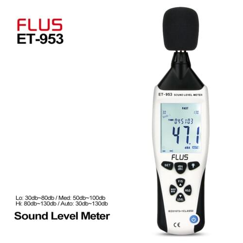 FLUS Sound Level Meters Digital Professional Sound Level Meter Sonometros Noise Audio Level Meter 30-130dB Decibels Meter