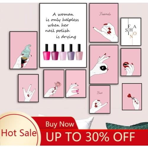 Home Decor Prints Canvas Painting Wall Art Makeup Nail Polish Manicures Nordic Style Pictures Modular Poster Bedside Background