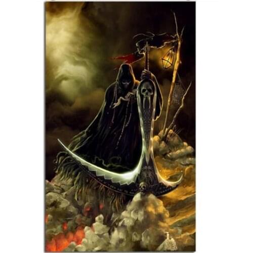 Custom Death art flag hobby business history with skulls Flag banner 90x150cm