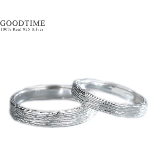 Trendy Ring For Woman Man Pure 925 Sterling Silver Drawing Rings Lovers Couple Wedding Engagement Anniversary Jewelry Gift