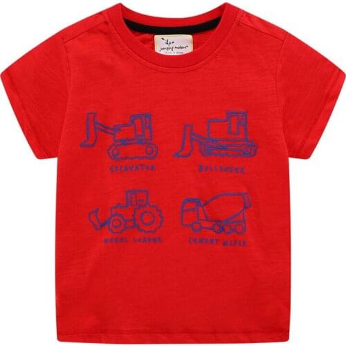 Boys Girls Summer Tees Tops Car Printed Cotton Baby Clothes Boys T shirts for Kids Tops