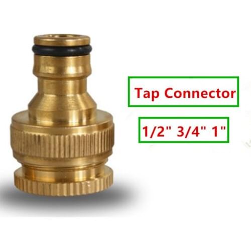 1/2"3/4"1"washing Machine Faucet Copper Connector Car Water Gun Gardening Quick Connection Tap Connectors Garden Hose