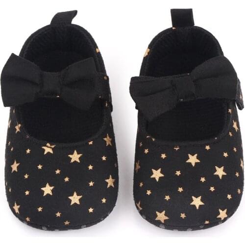 Baby Shoes 0-18M Newborn Infant Kids Baby Girl Bowknot Crib Shoes Soft Shoes Sneaker Soft First Walkers