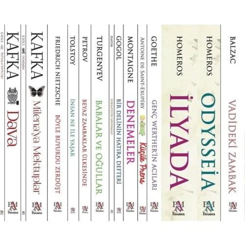 World Classics Set (16 Book Suit) Turkish Franz Kafka Nietszche Tolstoy Grigory Petrov Turgenev Plato Gogol Homeric Balzac