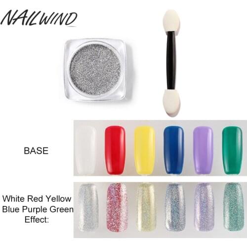 NAILWIND Holographic Dust Nail Glitter Sequin Designed Primer For Nails Design Decoration Mirror effect Nail Glitter Powder