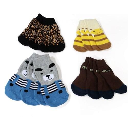 Big Size Socks For Larger Dogs Cute Socks For Puppy Foot Covers For Pets 4 PCS/Set Socks For Dog Pet Products