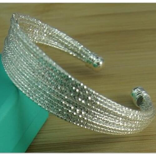 New 925 Sterling Silver Bracelet Multi-Line Bracelet Woman Jewelry Gift Wholesale
