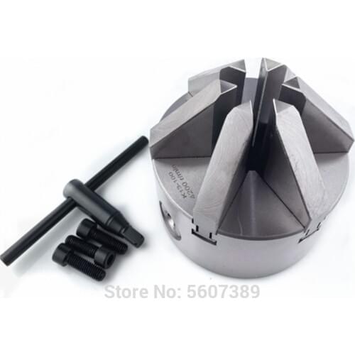 6 Jaw 4''inch Lathe Chuck Self Centering SANOU K13-100 Hardened Reversible Mounting Tool for Drilling woodworking