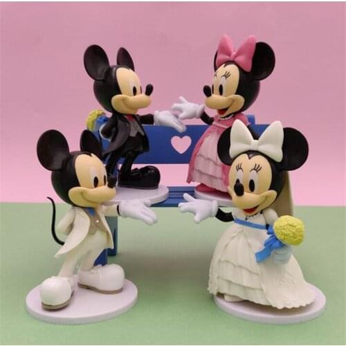 Disney Mickey Minnie Donald Duck Cake Decor Dessert Cake Topper Doll Model Cake Decoration Girl Wedding Birthday Party Supplies