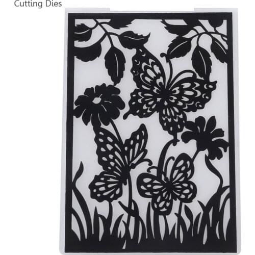 Three Butterfly Embossing Folders Plastic Template For Scrapbook DIY Handmade Scrapbooking Album Cards Making Decor