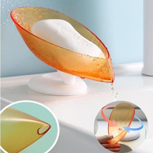 Rotatable soap holder bathroom Bath Soap Box Drain sponge Storage Plate Tray Suction Cup Soap Dish kitchen bathroom supplies
