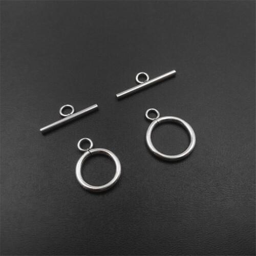50sets/lot Stainless Steel OT-Shaped Connectors Clasp Chain Buckles For Bracelets Necklace DIY Jewelry Findings