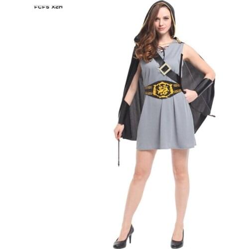 Women Halloween Archer Costumes Adult Female Warrior Hunter Cosplay Carnival Purim parade Masquerade Stage Role play party dress
