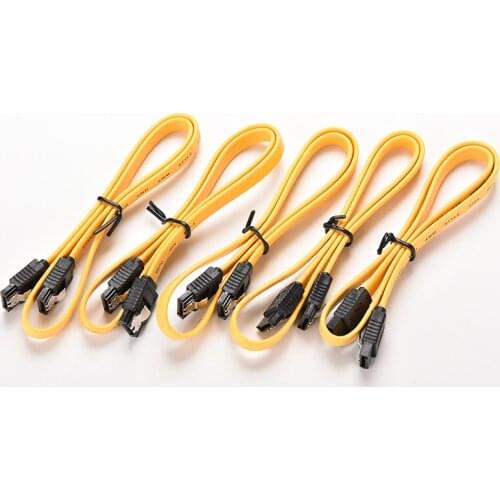 1PC Straight High Speed SATA Data Cable 40cm Serial ATA SATA 3 RAID Data HDD Hard Drive Disk Signal Cables Yellow Red