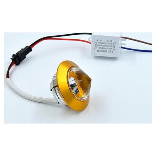 1W 1-3W Crystal Mini LED Spot Light Cabinet Lamps AC85-265V LED Recessed Ceiling LED Down Light Aluminum Indoor Light