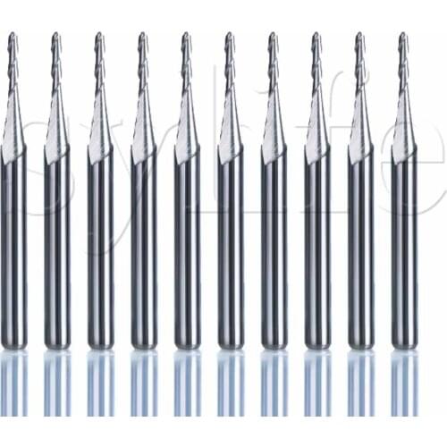 10pcs 3.175*1.5*6mm 2 flutes spiral carbide tools, cnc engraving bits, wood router bits