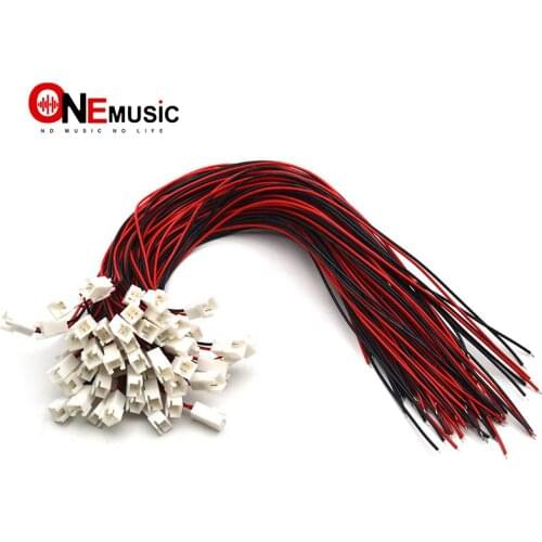 100PCS 30CM/1.3mm Black/Red Cable for Battery box Guitar pickup Connecting Tin on Stripping Head