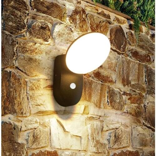 12W Outdoor Wall Light Waterproof Human Body induction Motion Sensor Porch Wall Lamps outdoor Front Door Exterior Wall Lamp