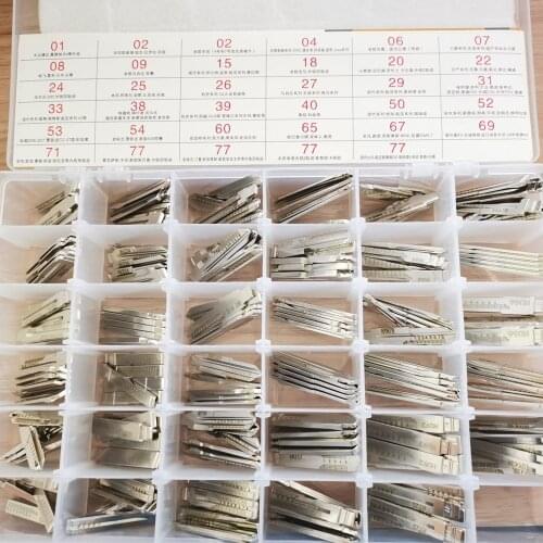 175pcs 2 In 1 Lishi Engraved Line Scale Shearing Teeth Blank Car Key Cutting Teeth KD VVDI Key Blade Locksmith Tool