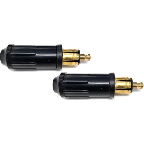 2pcs DIY DIN Hella Male Plug Powerlet Plug European Type 12v Cigarette Lighter Adapter Connector Fits BMW Motorcycles