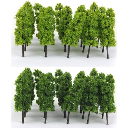 40pcs N Scale Model Trees Layout Railroad Train Landscape 7.7-8cm/3-3.15