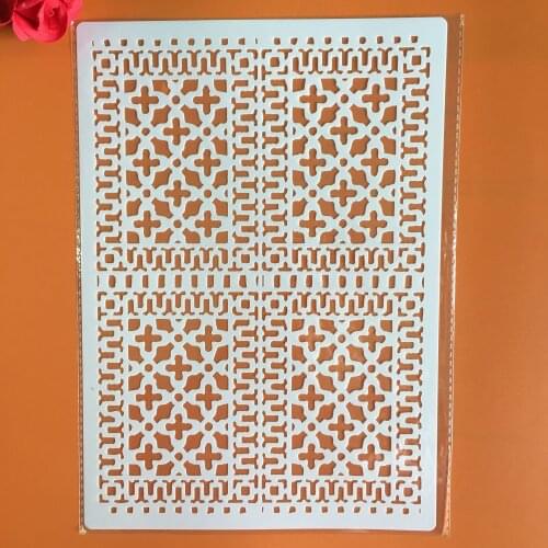 A4 29 *21cm Retro pattern DIY Stencils Wall Painting Scrapbook Coloring Embossing Album Decorative Paper Card Template,wall