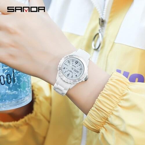 BASID Womens Watches Waterproof Simple Date Silicone Quartz Sports Wristwatch Fitness Clocks Gifts Female Ladies Kids Girls