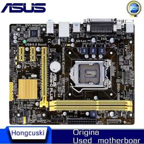 For ASUS H81M-D PLUS original motherboard Socket LGA 1150 DDR3 H81 SATA3 USB3.0 Desktop Motherboard