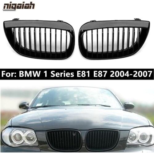 E87 ABS Racing Grills 1 Line Kidney Grille for BMW 1 Series E87 E81 2004 2005 2006 2007 Car Front Bumper Refit Grill Single Slat