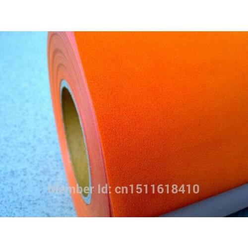CDF-07 orange color flock heat transfer flock vinyl for garment or basketball shirt flock with size:50*100cm/lot
