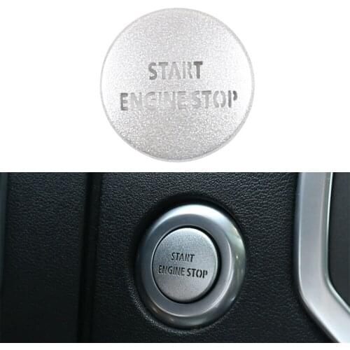Silver Button Switch Cover For LR4 Range Rover Sport 10-13 Engine Start Decoration Car Styling Accessories Decor Button Cover