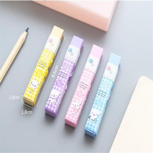 1 Pcs Kawaii Cartoon Cube Eraser Color 2b Eraser Student Writing Painting Eraser
