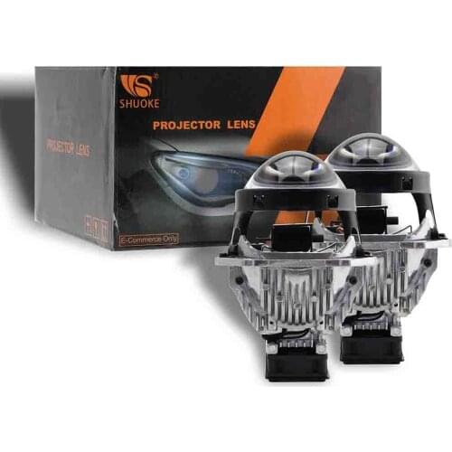 3.0 Inch Bi LED Headlight Lenses Glass Lens Metal Reflect 2021 LHD Bi LED Projector Lens 3.0" Projector Retrofit Car Headlight