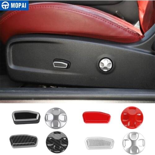 MOPAI for Dodge Challenger 2010+ Car Interior Seat Adjustment Knob Decoration Trim Cover Sticker for Dodge Challenger 2010