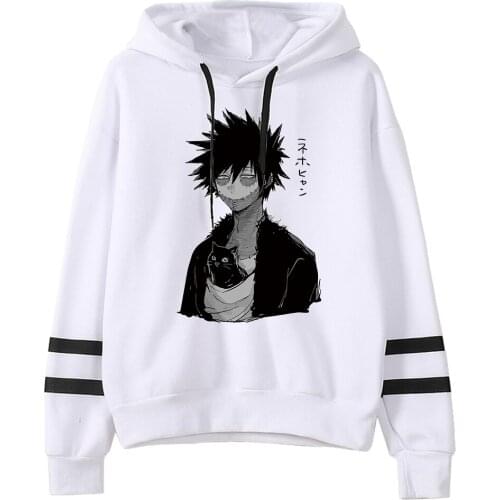 2021 New Arrival Dabi Anime Printed Hoodies My Hero Academia Dabi Striped Hooded Sweatshirt Pullover Autumn Winter Clothes