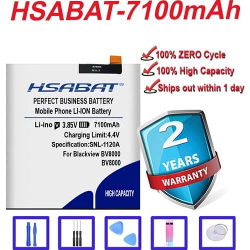 Original HSABAT 6800mAh Battery for Blackview BV8000 Batteries Blackview BV8000 Pro High Quality Cell Phone Batterie