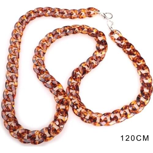 Resin Chain Replacement Handle Shoulder Crossbody Handbag Bag Strap 60-120cm E56C